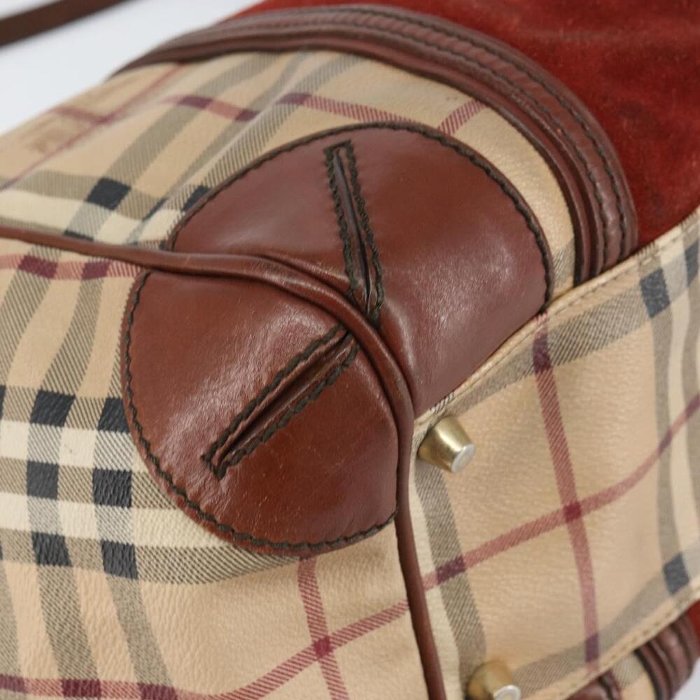 BURBERRY Nova Check Tote Bag PVC Beige Gold Auth 161529 - Picture 14 of 16